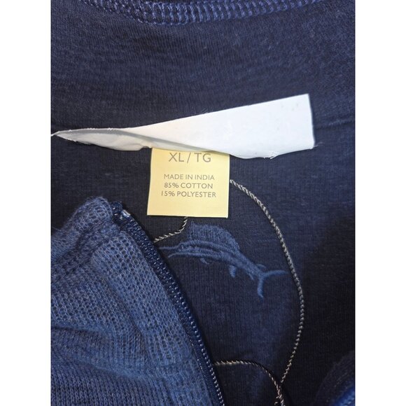 Tommy Bahama Mens Reversible Blue Pullover Jacket XL Cotton Blend NWOT - Picture 6 of 7